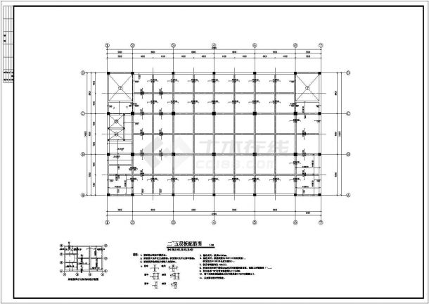 广州某厂房框架砼结构全套施工图纸-图二