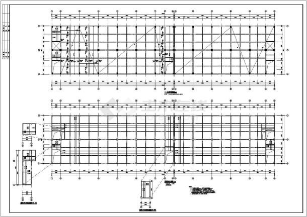 某地5层框架结构厂房结构部分施工图-图二