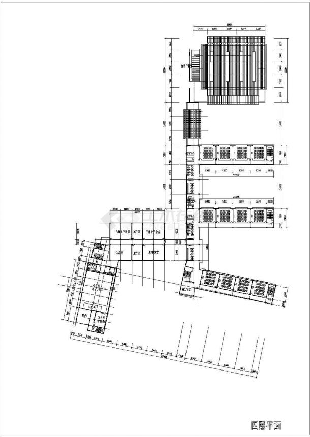 苏州4层框架结构小学教学楼部分建筑方案图及效果图-图二
