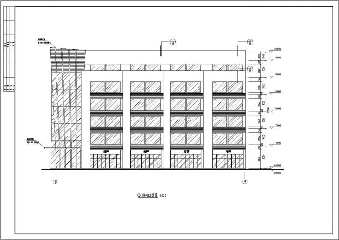 某地六层框架结构小型综合楼建筑方案图_图1