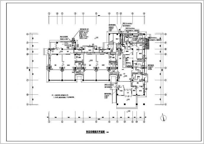 某2000平米的小区幼儿园采暖空调设计施工图_图1