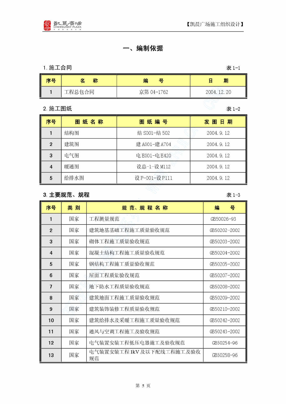 凯晨广场工程施工组织设计-图一