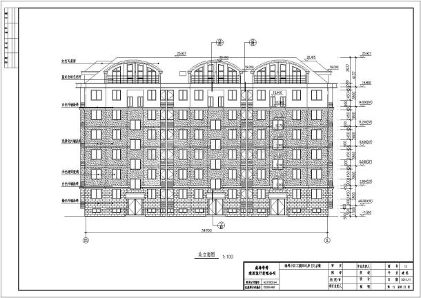 山东威海六层框架结构回迁房建筑施工图-图二