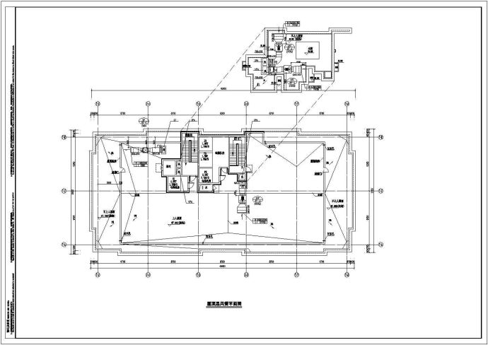 【上海】高层商业办公综合项目空调通风及防排烟系统设计施工图（机房设计）_图1