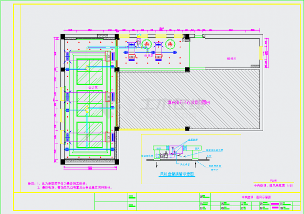 【河南】现代简约会议室室内设计CAD施工图-图二