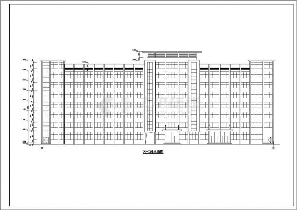 某市医保局七层综合办公楼建筑设计施工图-图一