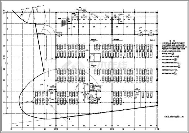 某地4层框架结构大型商业（部分建筑施工图）-图一