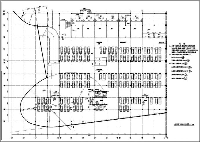 某地4层框架结构大型商业（部分建筑施工图）_图1