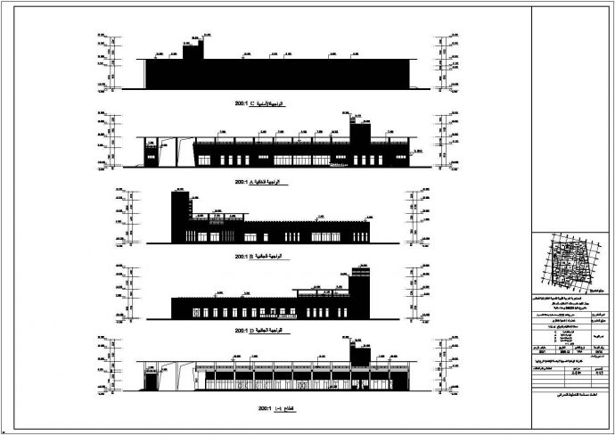 某地方一层框架结构车站建筑设计方案图_图1