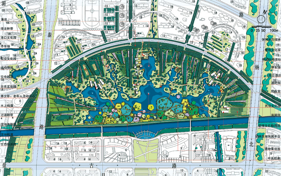 上海某总综合公园景观规划设计方案