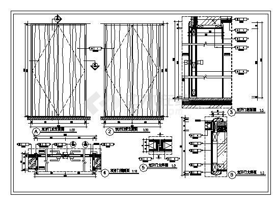 双开门节点cad详图