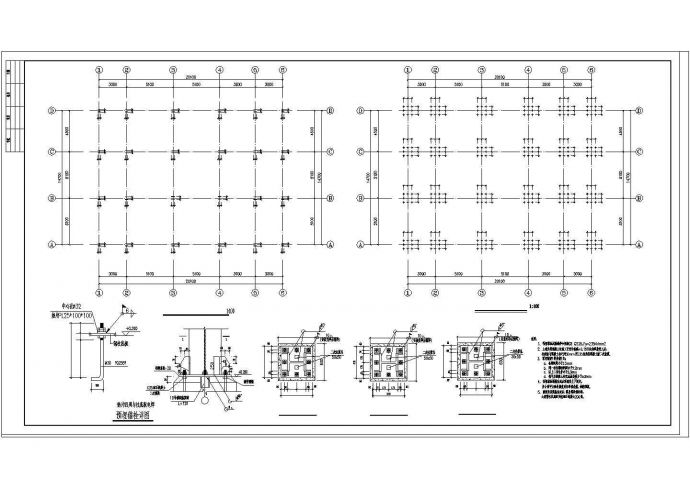潍坊市钢结构车间结构图（建筑结构部分设计）_图1