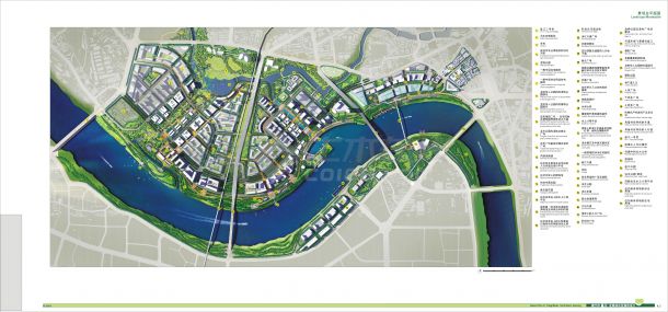 [广西]北岸滨水区景观城市规划设计方案-图一