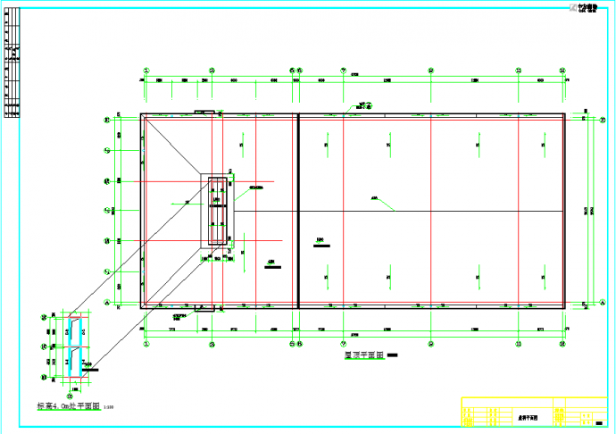 单层砖混结构局部钢结构职工餐厅建筑结构图_图1