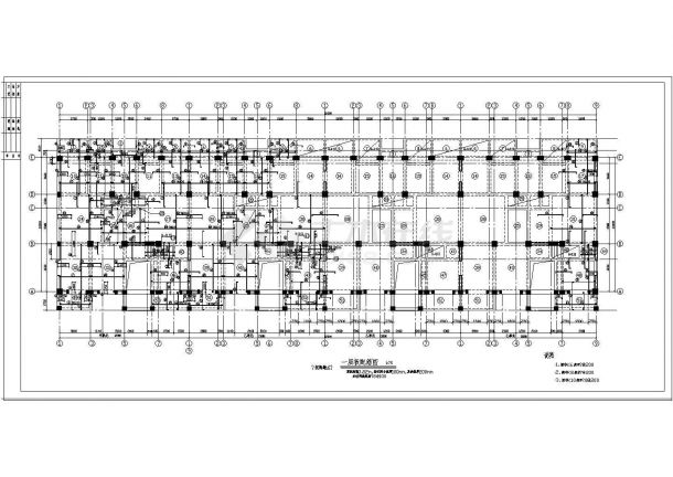 某地六层砖混结构住宅楼结构设计图纸-图二