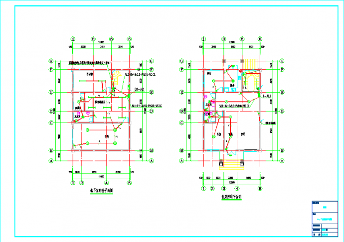 某地带地下室3层别墅电气设计施工图_图1