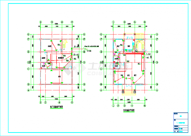 某地带地下室3层别墅电气设计施工图-图二