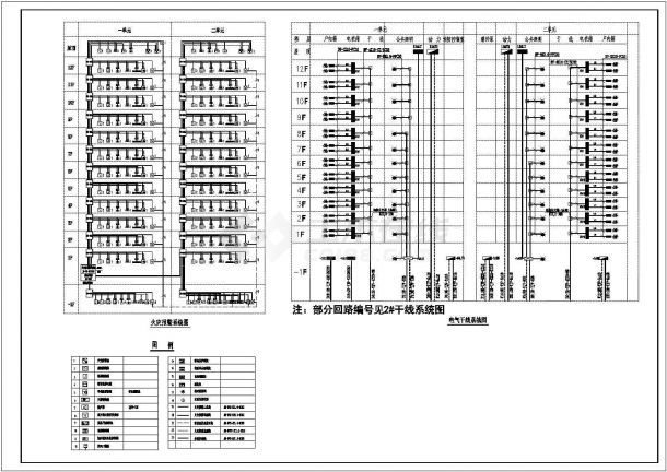 某地十二层住宅楼电气设计施工图纸-图一