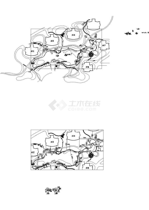 某高档小区水池CAD施工详图(柔性防水)-图一