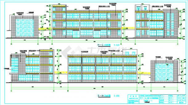 某地区工业厂区单体楼拍砖建筑施工图-图一