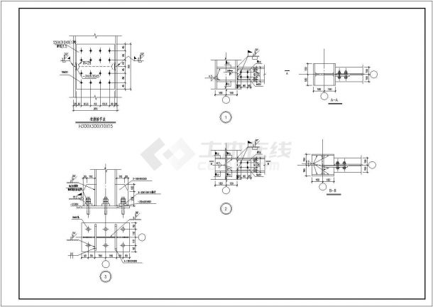 某地亚龙集团广场观光电梯结构施工图纸-图二
