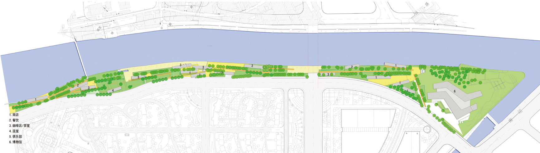 某滨水商业区绿化带景观设计方案