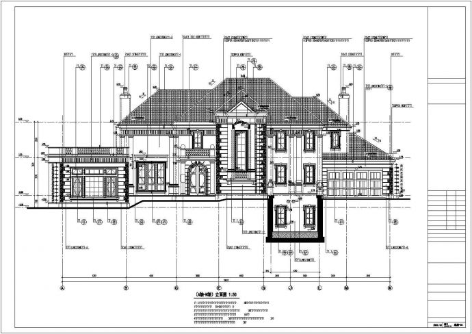 某地两层框架结构私人别墅建筑施工图_图1