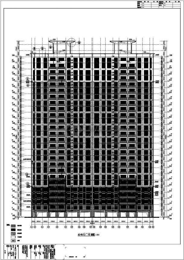 贺州绿洲家园小区26层剪力墙结构住宅楼建筑施工图-图一