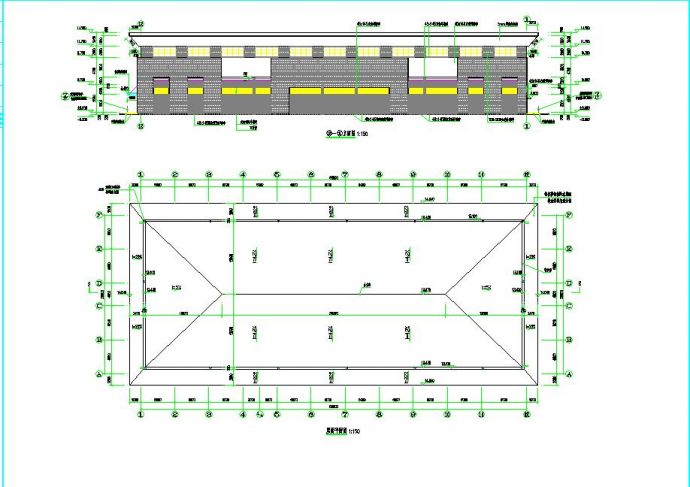 某地单层设夹层体育馆建筑设计施工图_图1