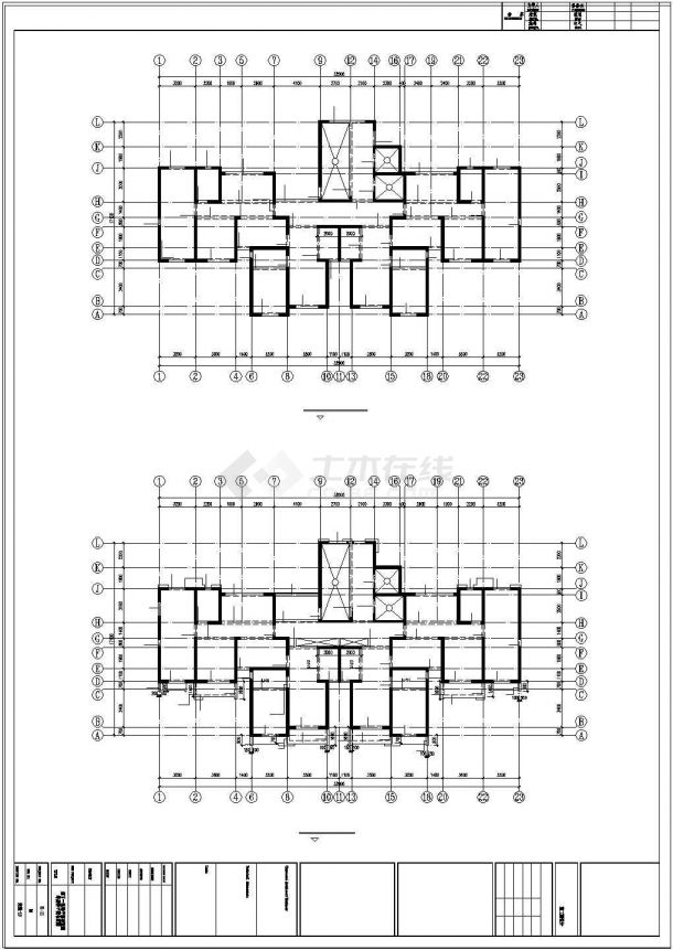 某十五层剪力墙结构住宅楼设计施工图纸（共68张）-图一