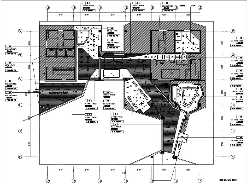 某科技园展厅机电空调消防施工图cad