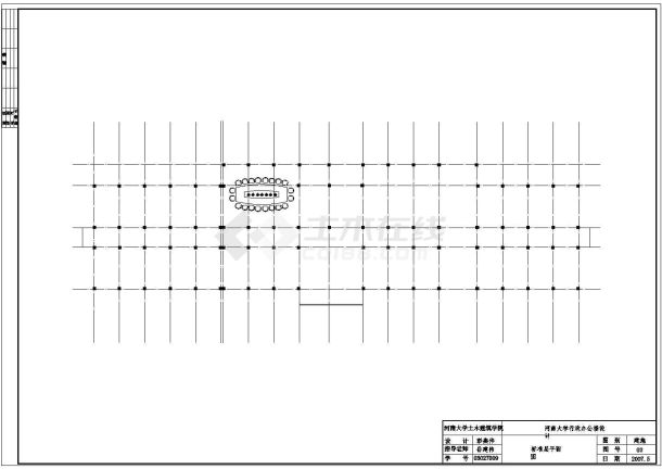 建筑面积为4500㎡四层框架结构综合行政办公楼毕业设计（含计算书，建筑、结构图，PKPM模型）-图四