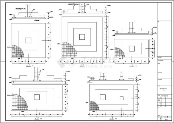 福建某五层厂房带地下室结构施工图-图二