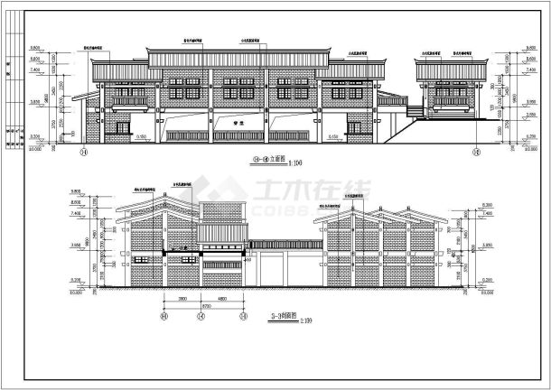 某地2层砖混结构小学教学楼建筑设计施工图-图一