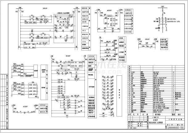 10kV高压开关柜一次系统图、二次原理图设计图-图一