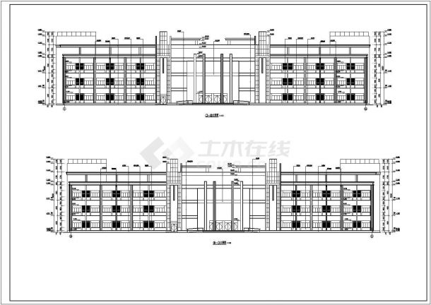 某地多层中学学校教学楼建筑设计施工图-图一