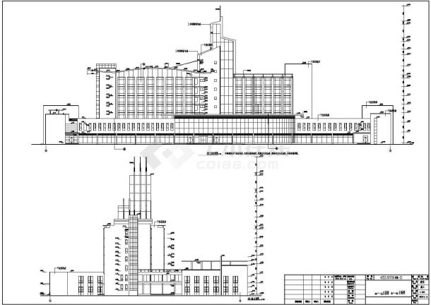 河南某地十二层框架房管局综合楼建筑施工图-图二