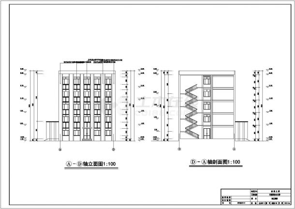 4435平米钢框架办公楼毕业设计（含建筑、结构图）-图二