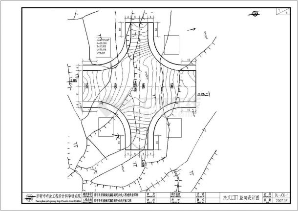 山西某地市政道路设计全套施工图纸-图一