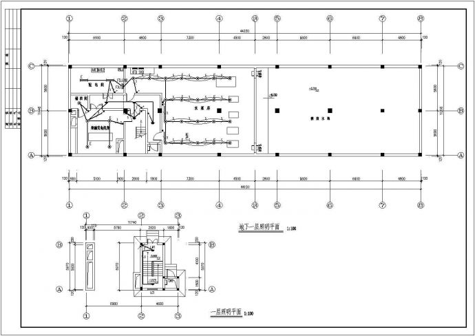 某工程地下一层设备房配电设计施工图_图1