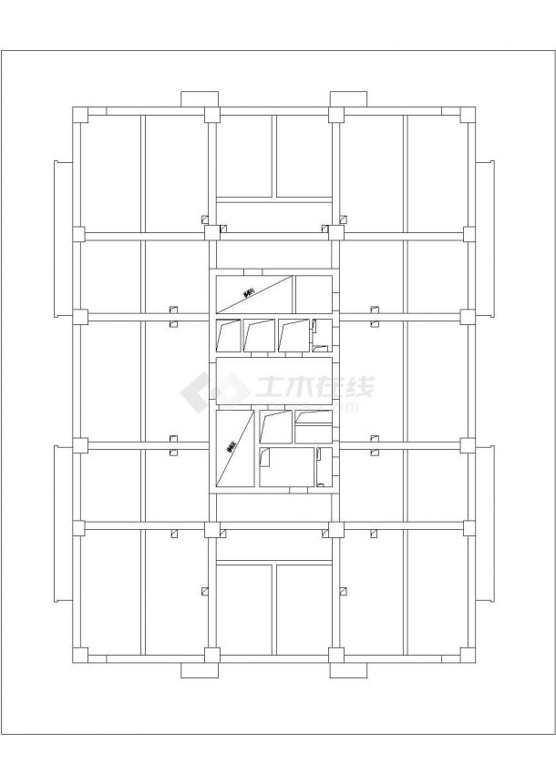 某19层高层框架核心筒办公楼结构施工图-图二