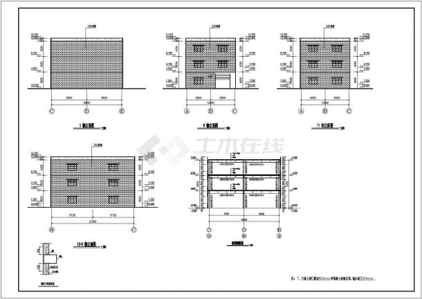 云南某市食品公司三层钢框架结构仓库施工图-图二