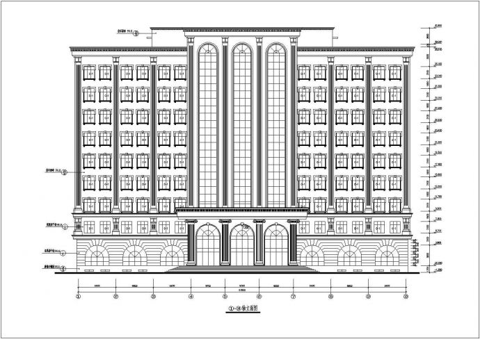 某地9层混凝土框架剪力墙结构办公楼建筑施工图_图1