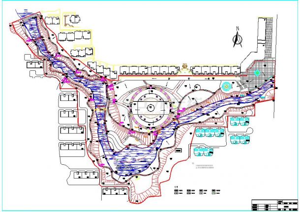某滨河公园全套景观CAD设计图纸-图一