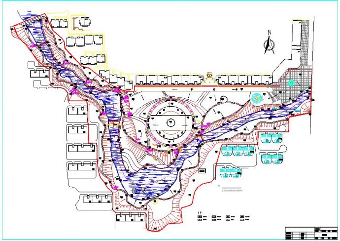 某滨河公园全套景观CAD设计图纸_图1