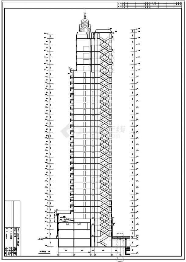 江苏省某2栋31层高层住宅楼多专业施工图-图一