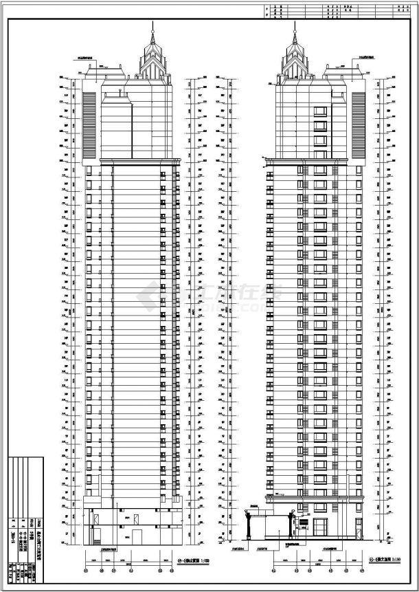 江苏省某31层高层住宅楼多专业施工图-图一