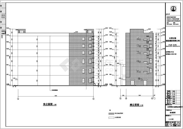 某六层框架结构综合服务楼建筑设计图纸-图一