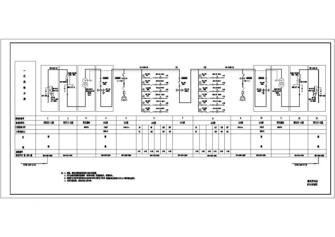 箱变系统图CAD图纸(高压采用环网柜，低压采用抽屉柜)_图1
