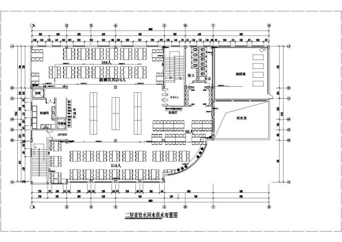 某综合性酒楼1-3层直饮水系统设计图纸_图1